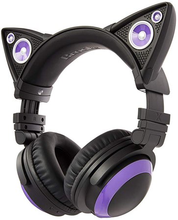 Purple Cat Ear Headphones