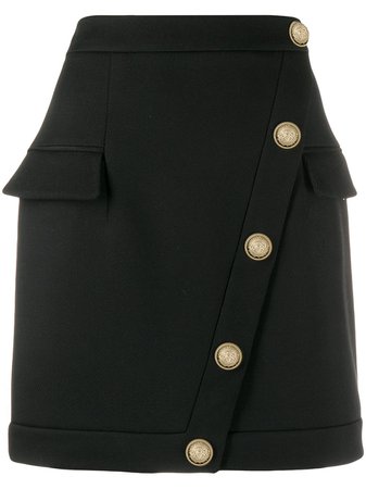 Balmain Button Embellished Short Skirt - Farfetch