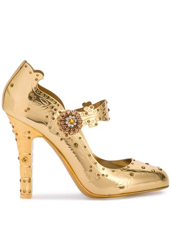 Dolce & Gabbana Embellished Mary Jane Pumps | Farfetch.com