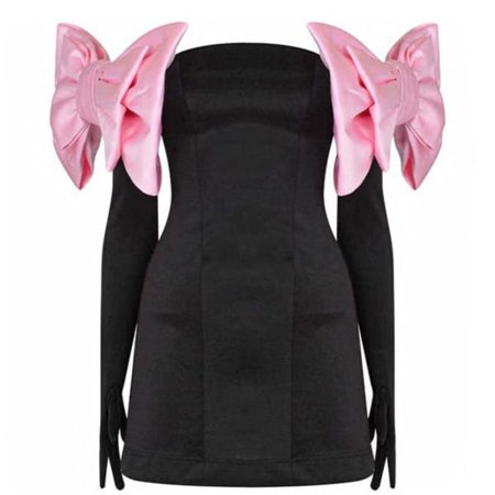 Cupid Dress, Gloves & Bows - Black / Pink | Miscreants | Wolf & Badger