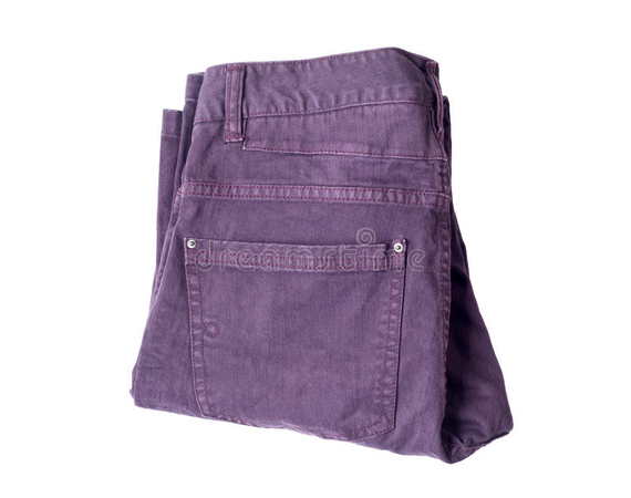 folded purple pants