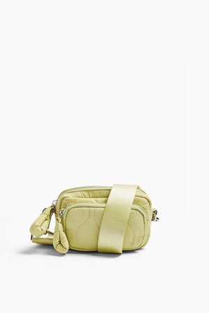 Lime Green Micro Quilted Nylon Cross Body Bag | Topshop