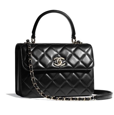 flap bag with top handle-Chanel