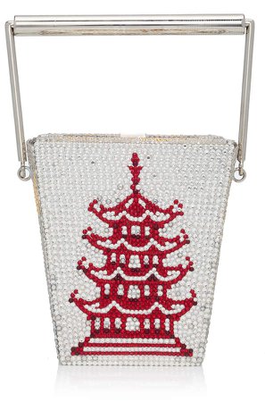 Couture Take Out Box Crystal-Embellished Clutch