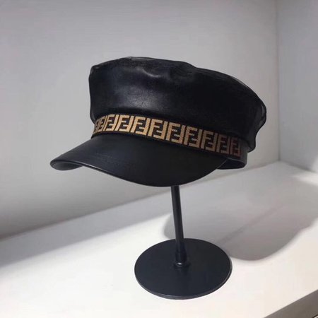 FENDI Style & Fendi Print⚡️BRAND NEW! Real Black Leather Hat - Depop