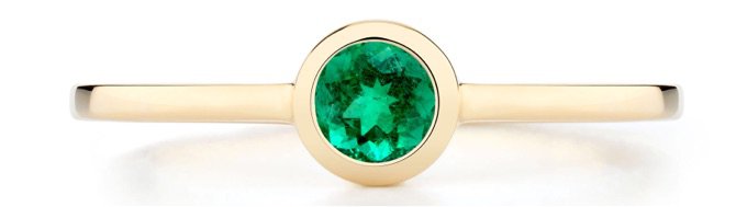 Ecksand Bezel Emerald Ring