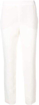 cropped mid rise trousers