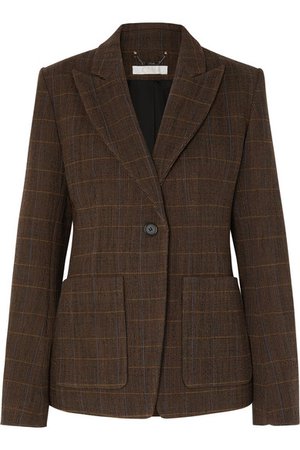 Chloé | Checked wool-blend blazer | NET-A-PORTER.COM