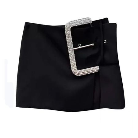 Rhinestone Buckle Mini Skirt | BOOGZEL APPAREL – Boogzel Apparel