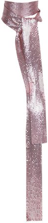 Nimiya Women Glitter Sparkle Metal Sequins Long Thin Scarf Neck Tie Evening Party Shawls Neckerchief Rose Gold One_Size : Amazon.co.uk: Clothing