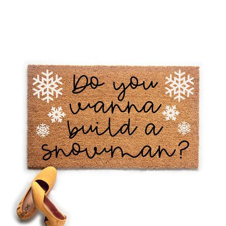 Do You Wanna Build a Snowman Snowflake Holiday Doormat Bloom | Etsy