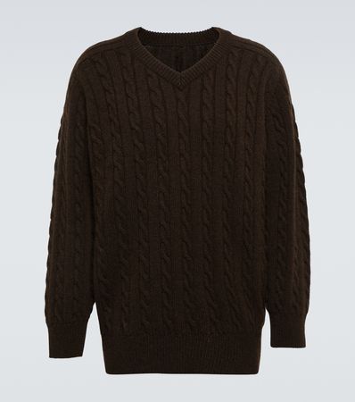 The Row Domas Cable Knit Cashmere Sweater