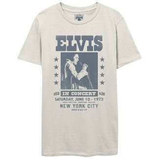 Men's Elvis Presley Vintage Short Sleeve Graphic T-Shirt - Light Beige : Target