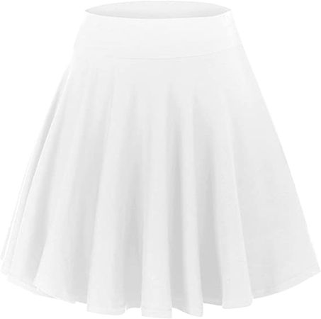 Urban CoCo Women's Mini Skater Flared Skirt Printed and Solid Tennis Skirt at Amazon Women’s Clothing store