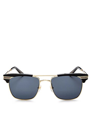 Gucci Men's Brow Bar Square Sunglasses, 55mm | Bloomingdale's