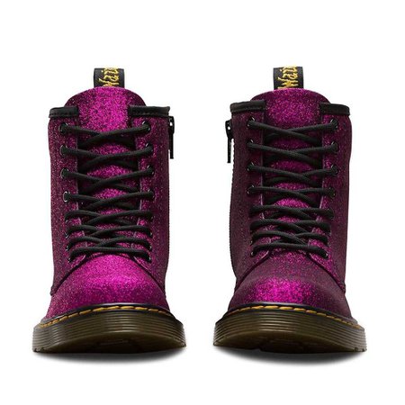 Dr Martens 1460 Purple Glitter Ankle Lace Up Boots 237495 | Millars Shoe Store | Dr Martens