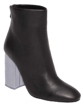 greyish heel boot