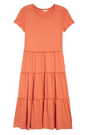 Caslon® Tiered Knit Dress (Petite) | Nordstrom