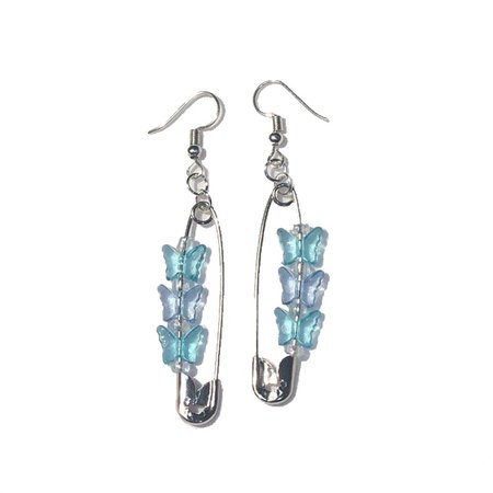 butterfly blue earrings