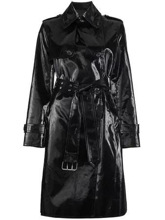 Helmut Lang Patent Trench Coat - Farfetch