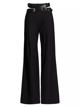 Shop Monse Criss Cross Pinstripe Trousers | Saks Fifth Avenue
