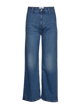 Calvin Klein Jeans Wide Leg Ankle (Aa030 Mid Blue) (129.90 €) - Calvin Klein Jeans - | Boozt.com