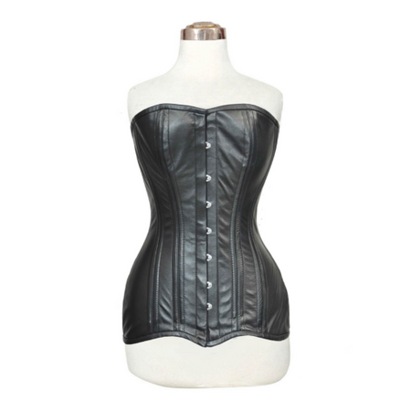 Heavy Duty Overbust Leather Waist Trainer Corset | Leather Corsets!