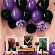 purple and black party decorations - Google Search