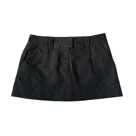black white pinstripe mini skirt