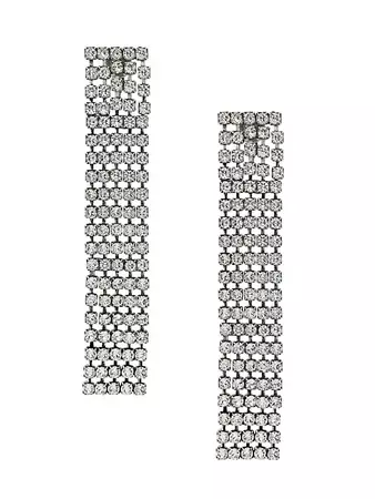 Shop Saint Laurent Bulky Rhinestone Earrings in Metal | Saks Fifth Avenue