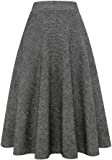 MUSTY Y High Waist Woolen Skirts Womens Winter Skirts Wool Long A Line Skirt, Coffe, M at Amazon Women’s Clothing store
