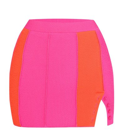 hiddencult apricale orange/pink buttoned skirt