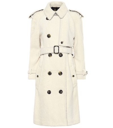 Shearling trench coat