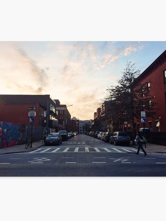 Brooklyn Sky Sunset Street Aesthetic | Canvas Print