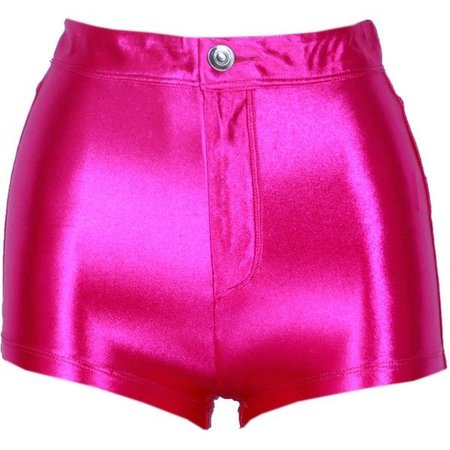 Hot Pink Shiny Disco Shorts