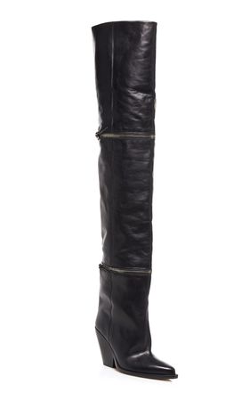 Lelodie Convertible Leather Over-The-Knee Boots By Isabel Marant | Moda Operandi
