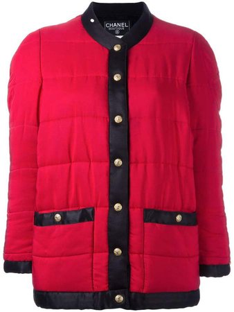 Pre-Owned contrast puffer jacket