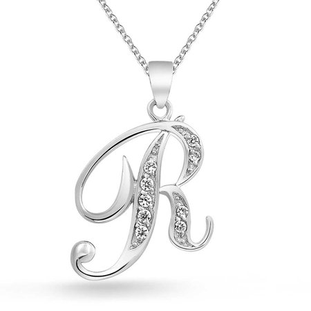 Letter 'R' Pendant Necklace