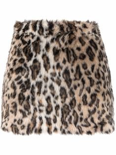 Loulou leopard-print mini skirt - Neutrals