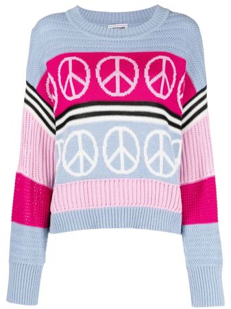 Moschino peace-sign Intarsia Knit Jumper - Farfetch