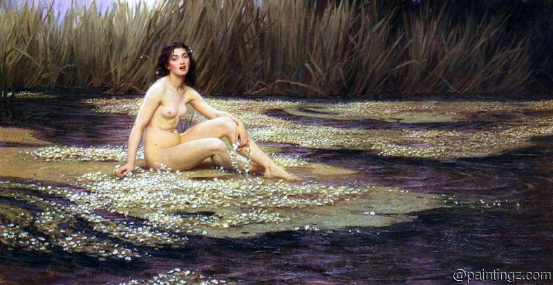The water nymph by Herbert James Draper Reproduction Painting for Sale