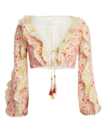 Goldie Ruffled Cropped Blouse | INTERMIX®