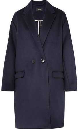 Filipo Oversized Wool-blend Coat - Midnight blue