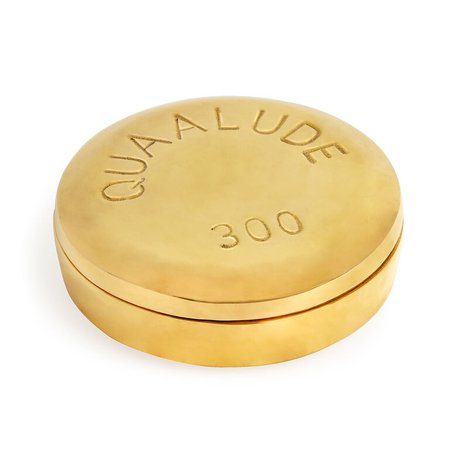 Quaalude Brass Pill Box | Modern Decor | Jonathan Adler