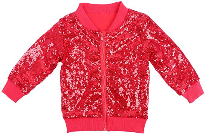 Amazon.com: Cilucu Kids Jackets Girls Boys Sequin Zipper Coat Jacket for Toddler Birthday Christmas Clothes: Clothing