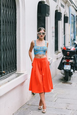 How to Wear and Mix Orange with Blue Outfits 2020 | Become Chic