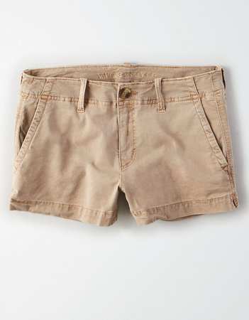 AE Khaki Short Short, Taupe | American Eagle Outfitters