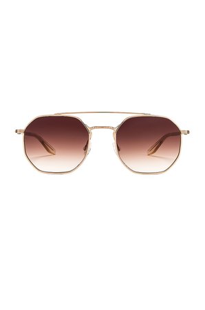 Barton Perreira Metis Sunglasses in Gold & Topaz | FWRD