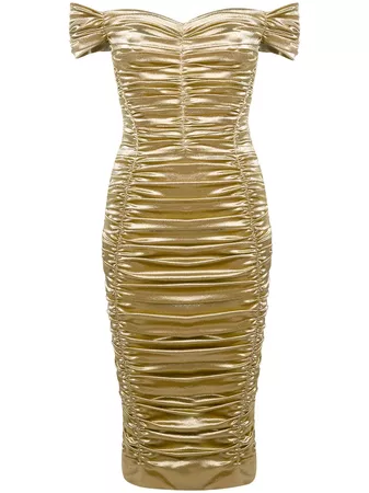 Dolce & Gabbana ruched midi dress £2,150 - Buy Online - Mobile Friendly, Fast Delivery