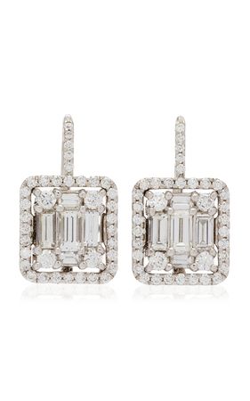 Mega Clarity 18k White Gold Diamond Earrings By Mindi Mond | Moda Operandi
